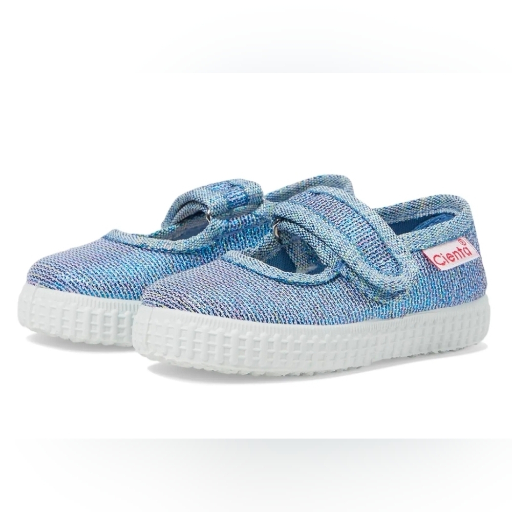 Cienta Kids Shoes Model 56083 Toddler Size 22, Blue Mermaid Rainbow, NEW IN BOX